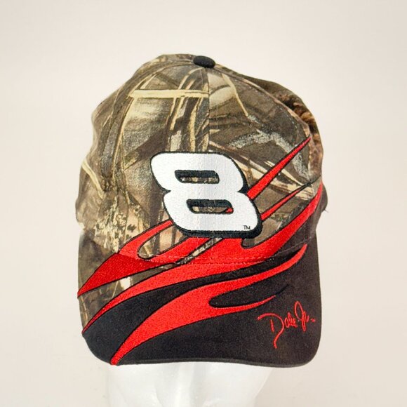 Chase Authentics Nascar Dale Earnhardt Jr 8 Camo Flame Hat Adjustable - Picture 2 of 9